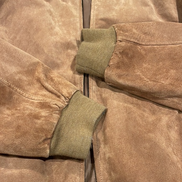 REED 100% Leather Shell Tan Mens Bombay Style Jacket. EUC - Picture 7 of 10